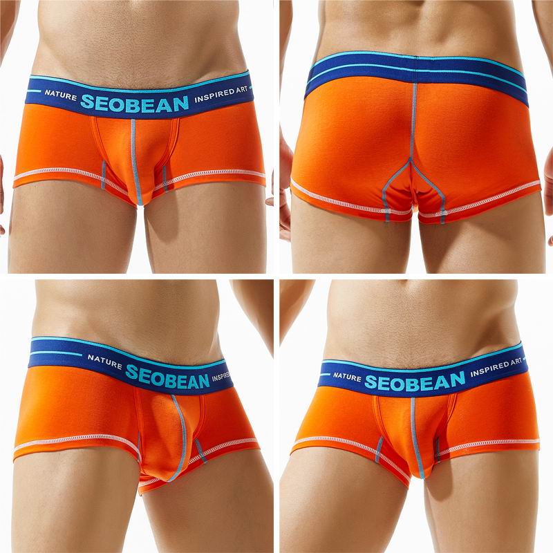 OEM Your Own Logo Waistband Orange Underwear Men Sexy