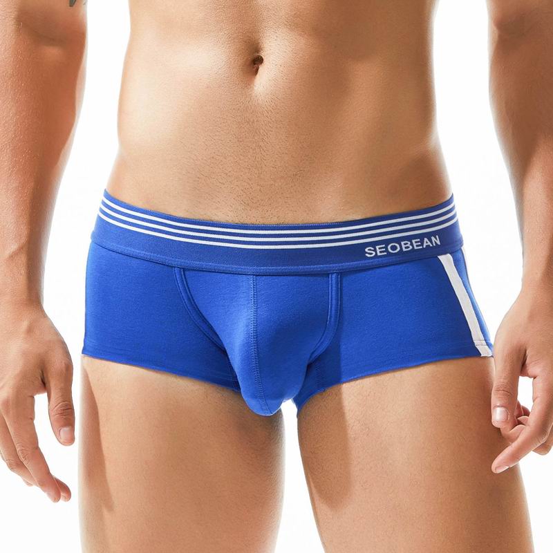 Custom OEM Logo Brand Blue Mens Designer Boxer Shorts