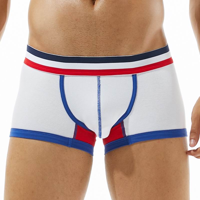 OEM Your Own Logo Waistband Mens White Boxer Shorts