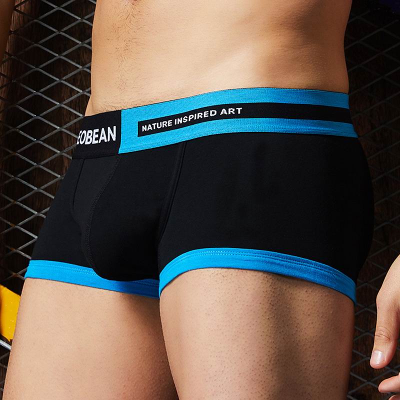 Custom OEM Logo Brand Mens Black Boxer Shorts