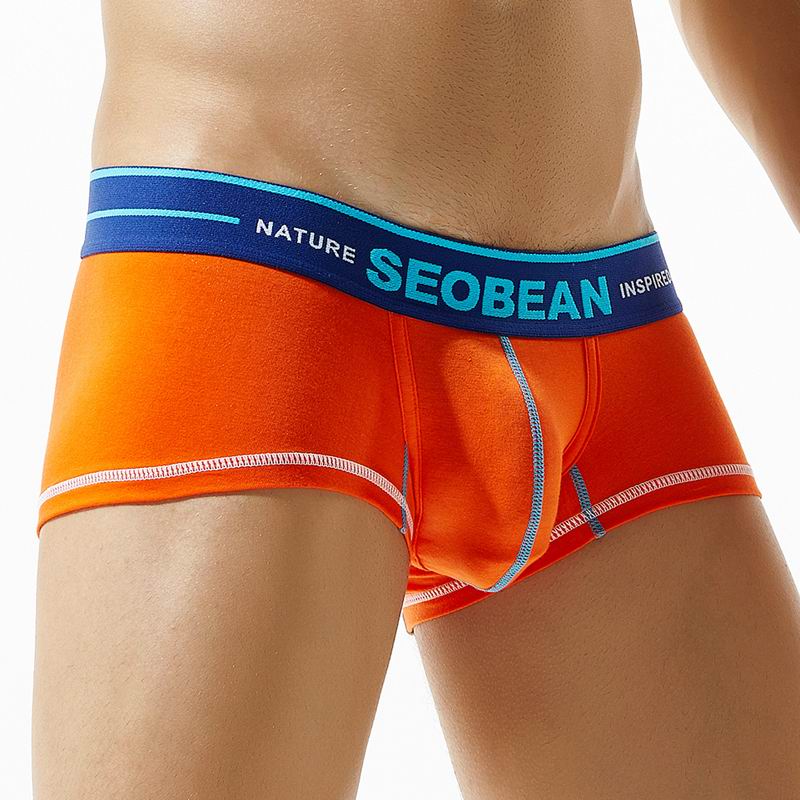 OEM Your Own Logo Waistband Orange Underwear Men Sexy