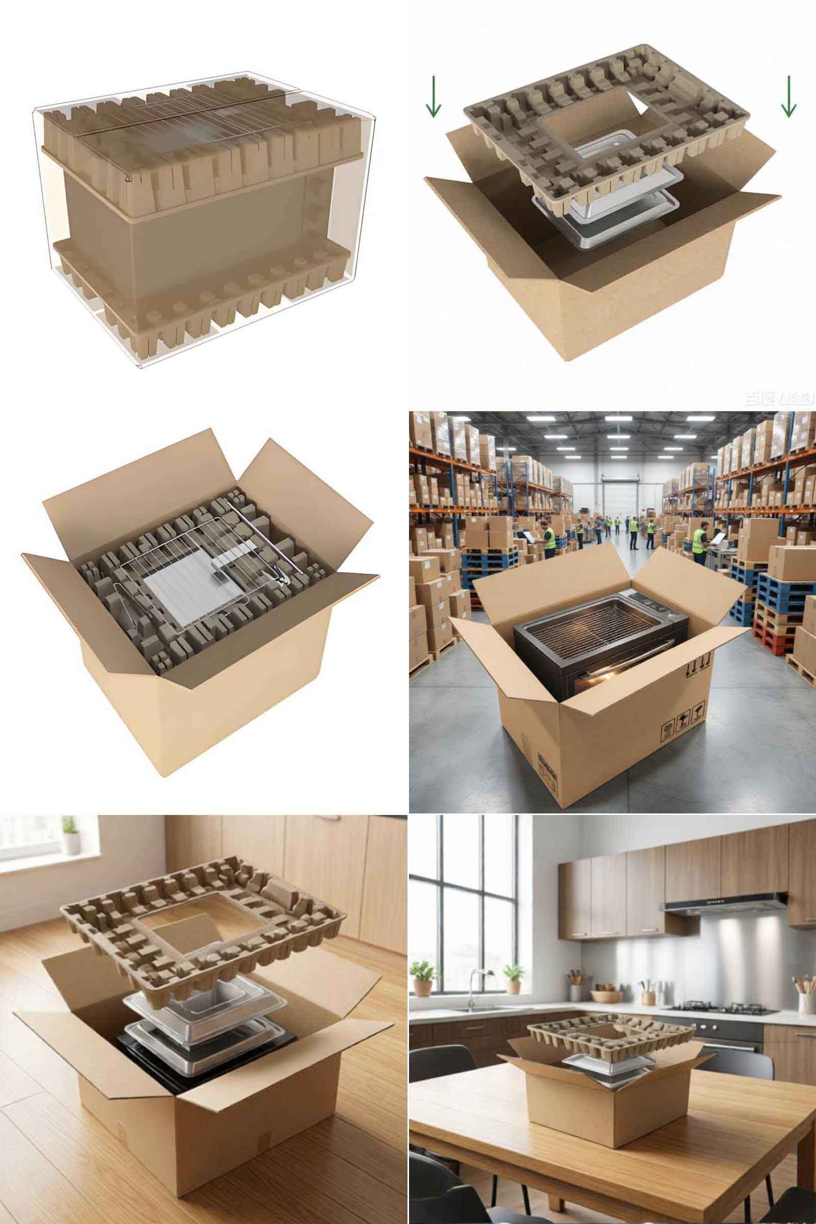 molded pulp packaging box Solution for electric oven 12 molded pulp packaging box Solution for electric oven 12